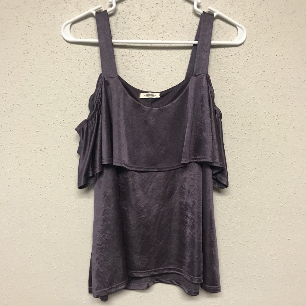 Purple off the shoulder tank